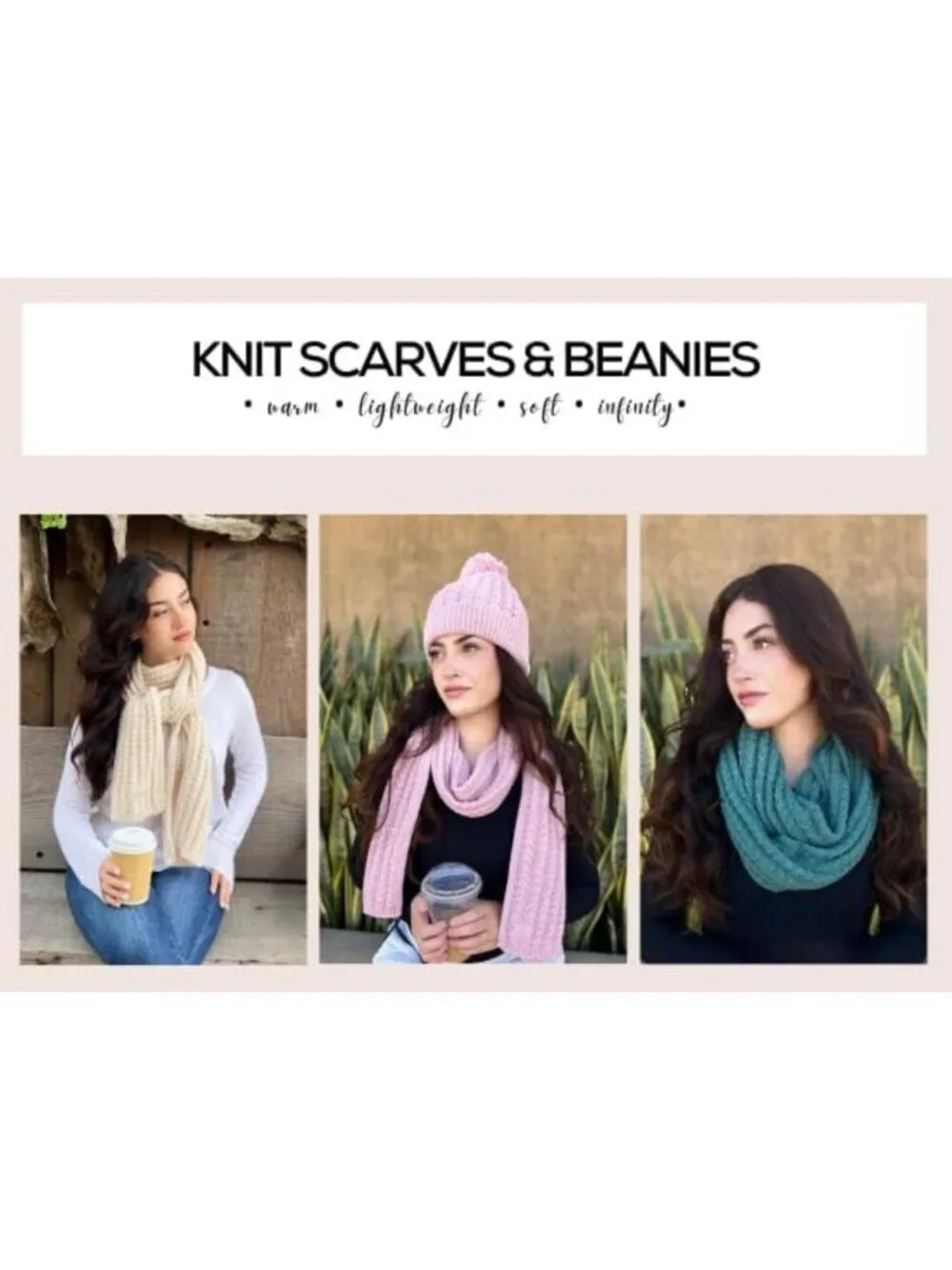 Cozy Large Knitted Scarf for Women & Men - Warm Winter Accessory, Unisex